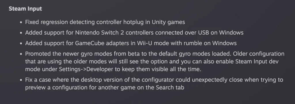 Steam now supports Switch 2 and GameCube controllers