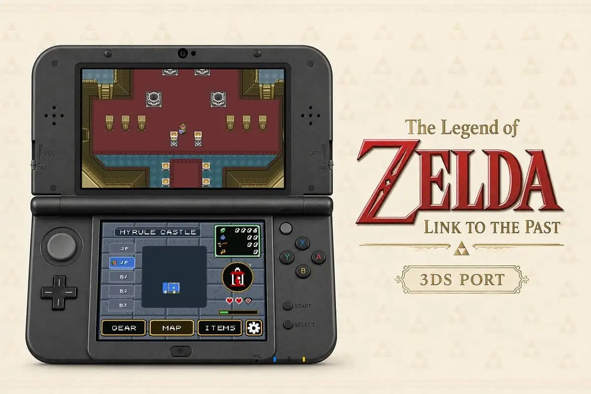Zelda: A Link to the Past native 3DS port uses both screens