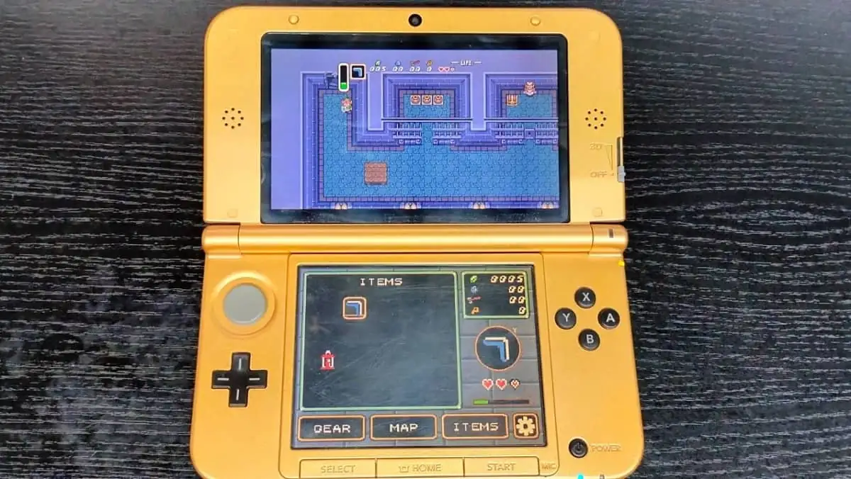Zelda: A Link to the Past native 3DS port uses both screens